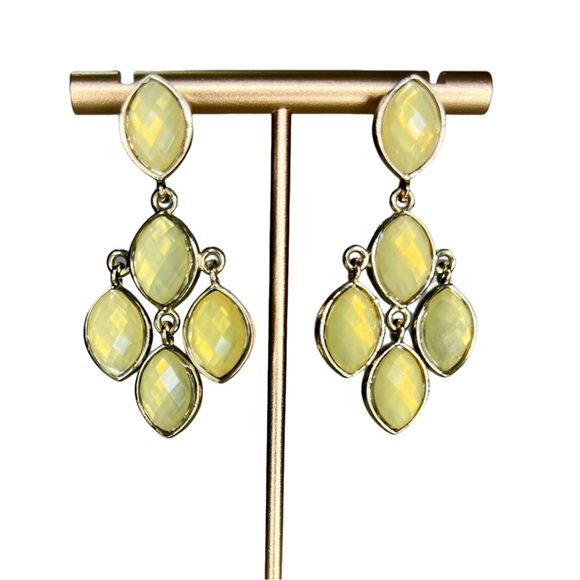 Gemstone Chandelier Earrings for Women Drop Dangle Design Green - Picture 5 of 8